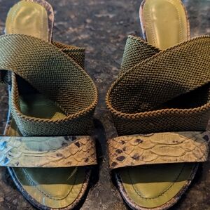 Donna Karan Cross Ankle Strap